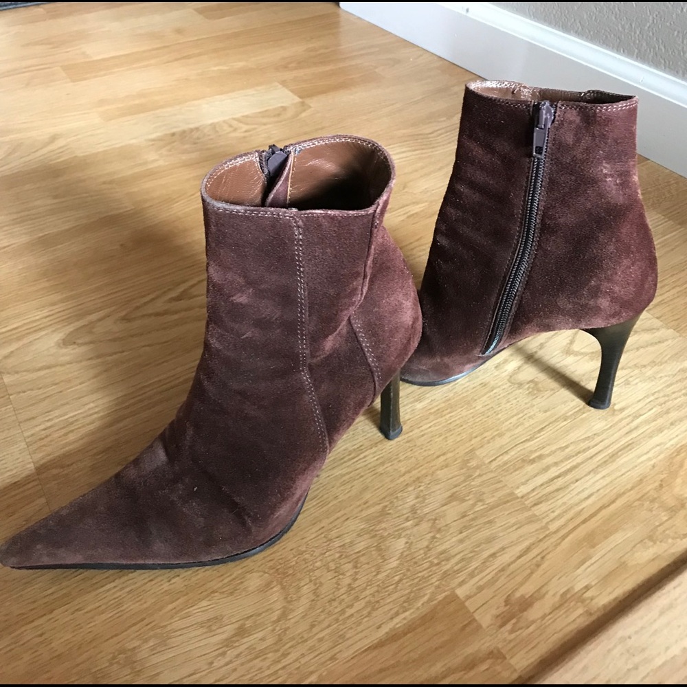 Classic Brown Suede Italian Ankle Boot